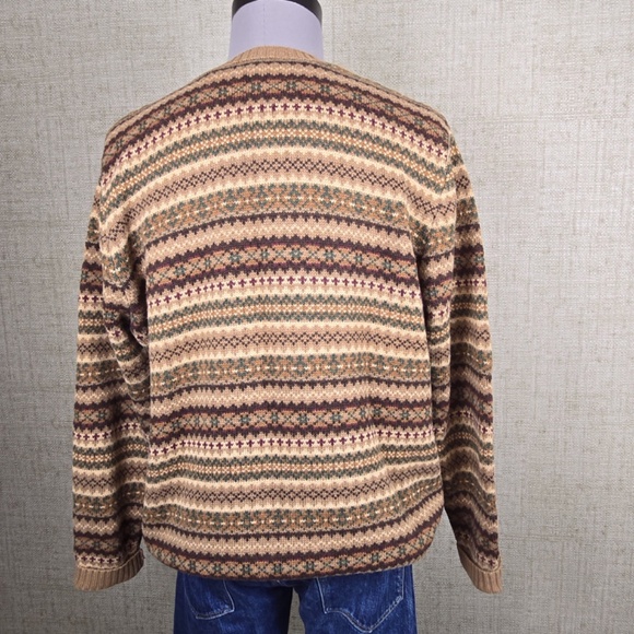 Vintage Lands End Fair Isle Sweater Mens Sz XL - Picture 5 of 10